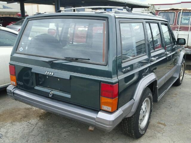 1J4FJ58S7NL231987 - 1992 JEEP CHEROKEE L GREEN photo 4