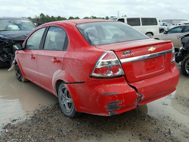 KL1TD5DEXAB047487 - 2010 CHEVROLET AVEO LS 红色 照片 3
