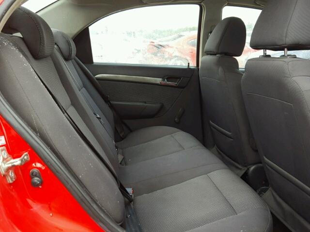 KL1TD5DEXAB047487 - 2010 CHEVROLET AVEO LS 红色 照片 6