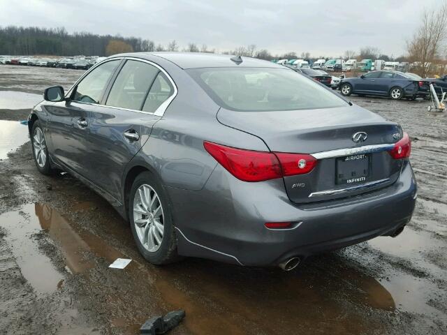 JN1BV7AR7FM416972 - 2015 INFINITI Q50 BASE GRAY photo 3