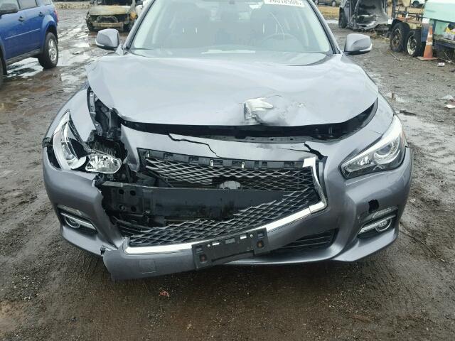 JN1BV7AR7FM416972 - 2015 INFINITI Q50 BASE GRAY photo 9