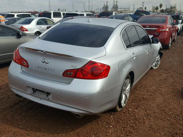 JN1CV6AP3AM408227 - 2010 INFINITI G37 BASE SILVER photo 4