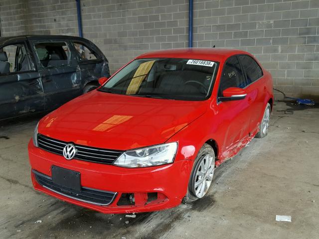 3VWDP7AJ5DM354593 - 2013 VOLKSWAGEN JETTA SE RED photo 2