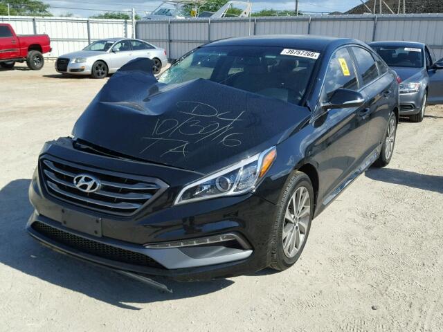 5NPE34AF7FH027506 - 2015 HYUNDAI SONATA SPO BLACK photo 2