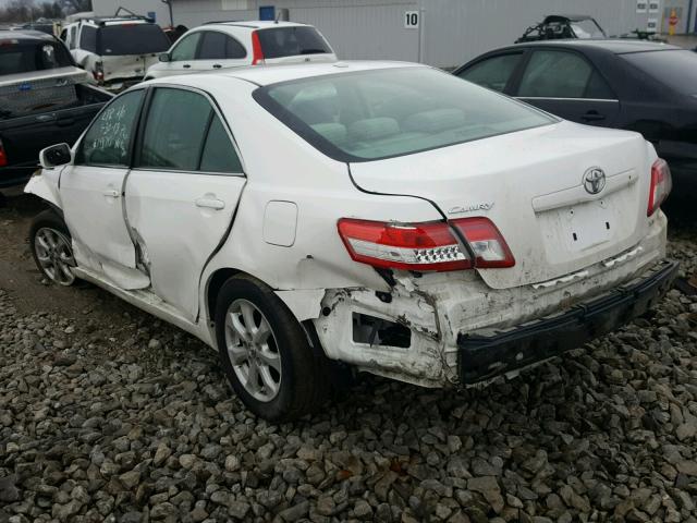 4T4BF3EK8BR119379 - 2011 TOYOTA CAMRY BASE WHITE photo 3
