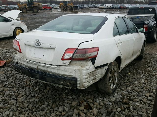 4T4BF3EK8BR119379 - 2011 TOYOTA CAMRY BASE WHITE photo 4