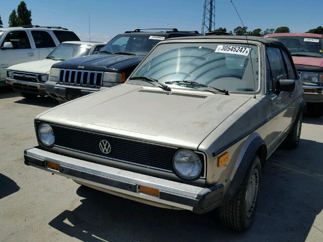 WVWCA0158HK004897 - 1987 VOLKSWAGEN CABRIOLET BROWN photo 2