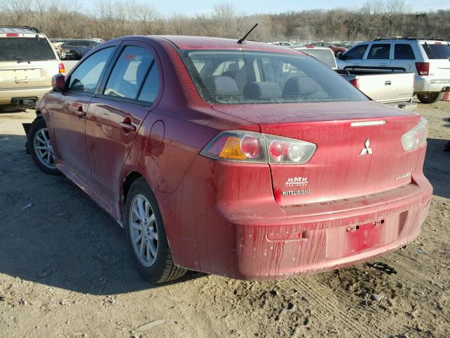 JA32U2FU1BU028354 - 2011 MITSUBISHI LANCER ES/ RED photo 3