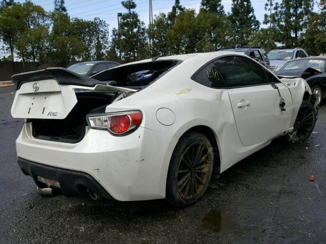 JF1ZNAA1XD2725904 - 2013 TOYOTA SCION FR-S WHITE photo 4