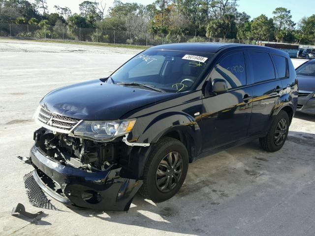 JA4LS21W58Z016881 - 2008 MITSUBISHI OUTLANDER BLACK photo 2