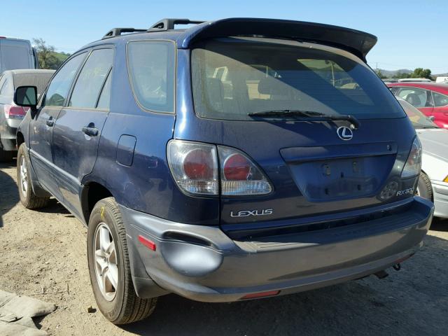 JTJGF10U220149970 - 2002 LEXUS RX 300 BLUE photo 3