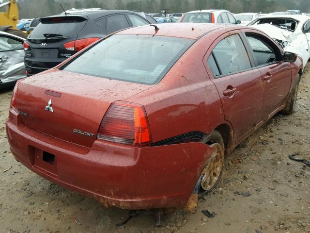 4A3AB36F78E022696 - 2008 MITSUBISHI GALANT ES MAROON photo 4