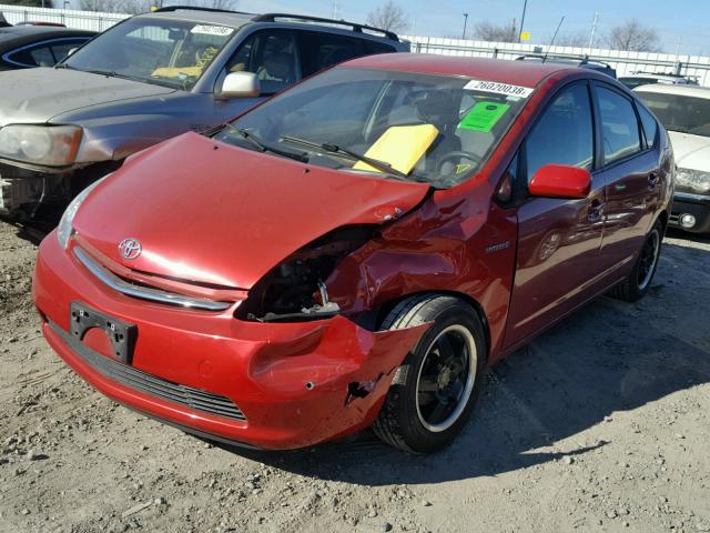 JTDKB20U577667052 - 2007 TOYOTA PRIUS RED photo 2