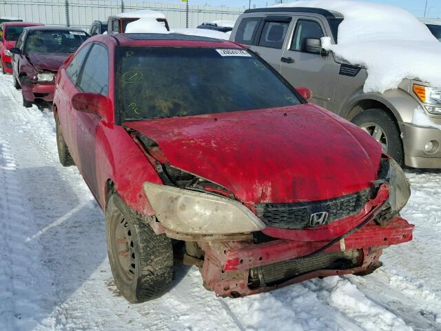 1HGEM22904L800627 - 2004 HONDA CIVIC EX RED photo 1