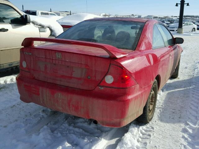 1HGEM22904L800627 - 2004 HONDA CIVIC EX RED photo 4