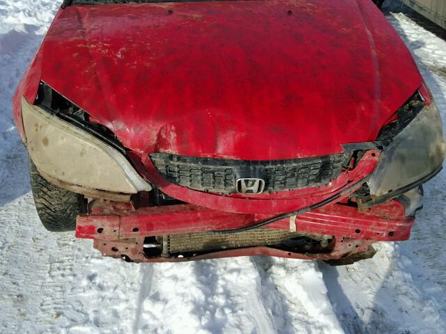 1HGEM22904L800627 - 2004 HONDA CIVIC EX RED photo 7