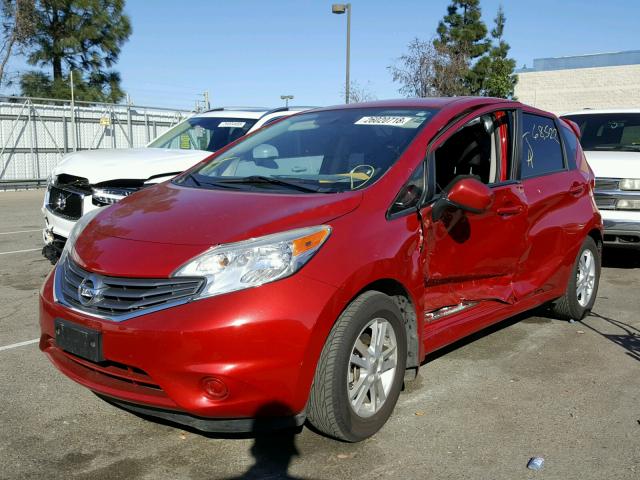 3N1CE2CP1EL399713 - 2014 NISSAN VERSA NOTE RED photo 2