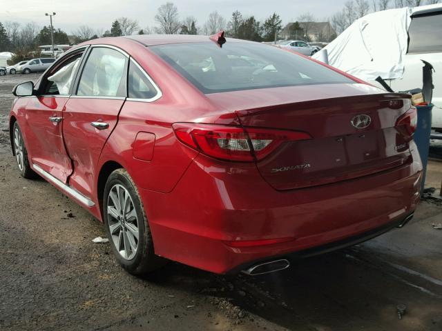 5NPE34AF7HH485677 - 2017 HYUNDAI SONATA SPO RED photo 3