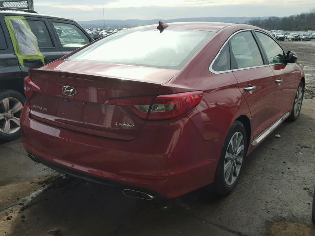 5NPE34AF7HH485677 - 2017 HYUNDAI SONATA SPO RED photo 4