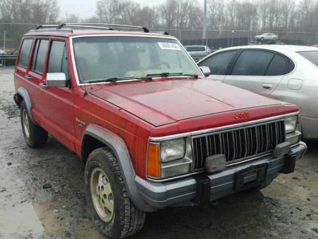 1J4FJ58S1NL233217 - 1992 JEEP CHEROKEE L RED photo 1