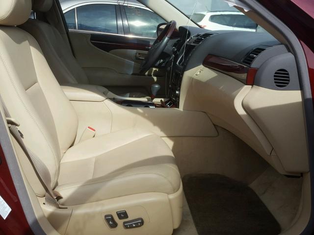 JTHBL46F775051087 - 2007 LEXUS LS 460 RED photo 5