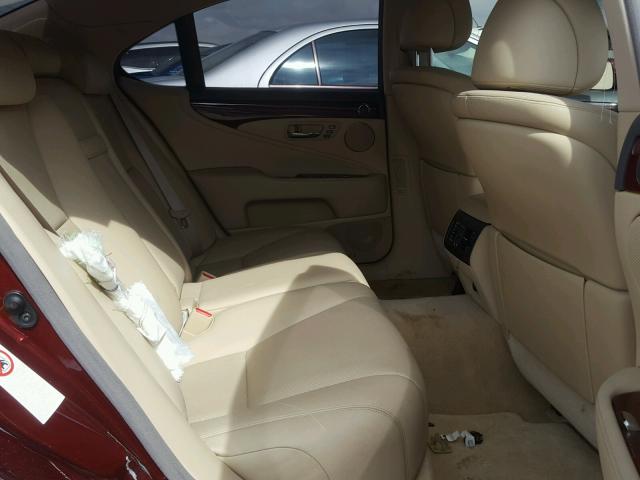 JTHBL46F775051087 - 2007 LEXUS LS 460 RED photo 6