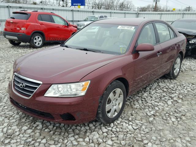 5NPET4AC4AH589474 - 2010 HYUNDAI SONATA GLS MAROON photo 2