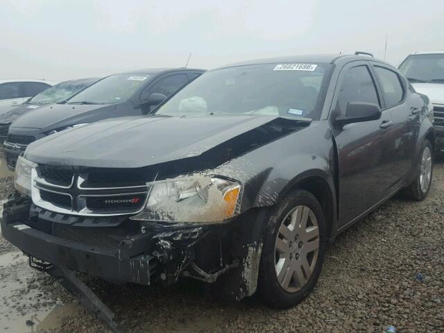 1C3CDZAB6DN582415 - 2013 DODGE AVENGER SE GRAY photo 2