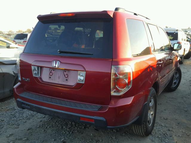 5FNYF28466B025841 - 2006 HONDA PILOT EX MAROON photo 4