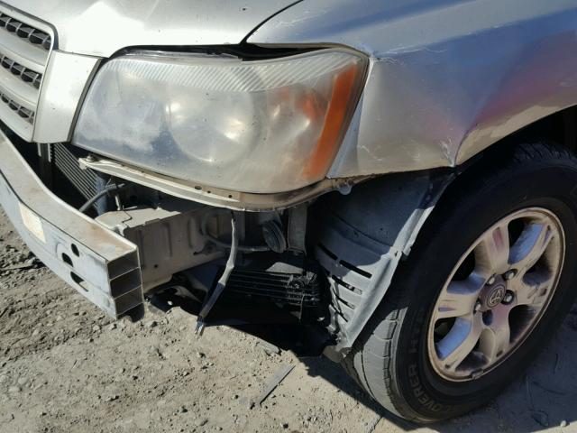 JTEGF21A510004915 - 2001 TOYOTA HIGHLANDER GOLD photo 9