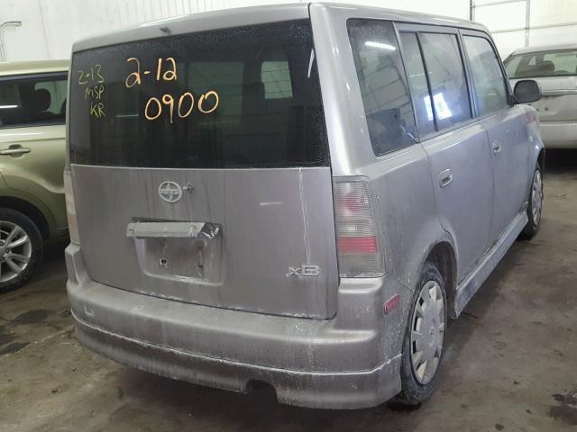 JTLKT334264106214 - 2006 TOYOTA SCION XB GRAY photo 4