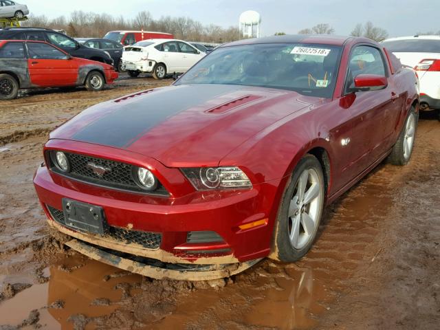 1ZVBP8CF6E5232967 - 2014 FORD MUSTANG GT RED photo 2