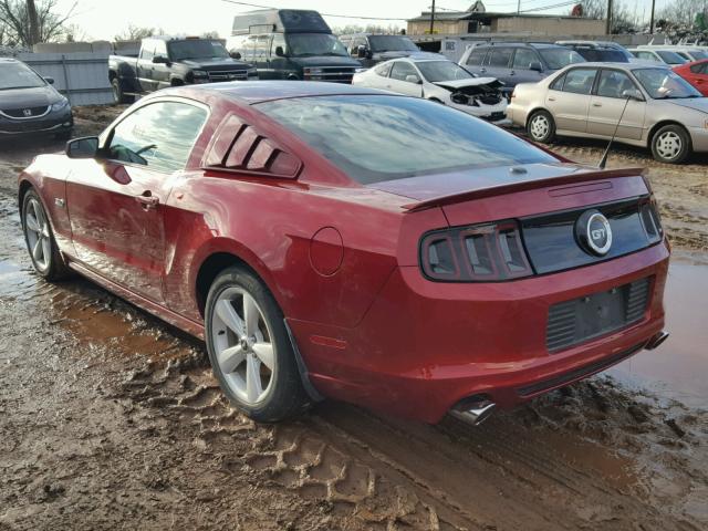 1ZVBP8CF6E5232967 - 2014 FORD MUSTANG GT RED photo 3