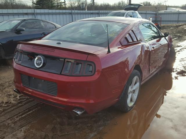 1ZVBP8CF6E5232967 - 2014 FORD MUSTANG GT RED photo 4