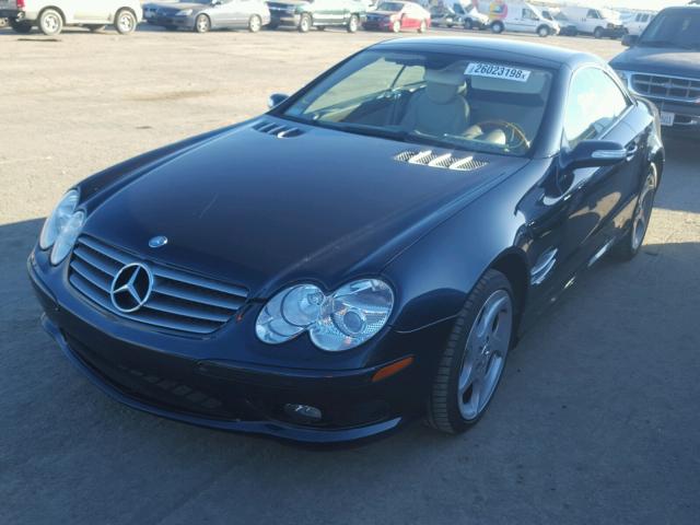 WDBSK75F35F107104 - 2005 MERCEDES-BENZ SL 500 BLUE photo 2