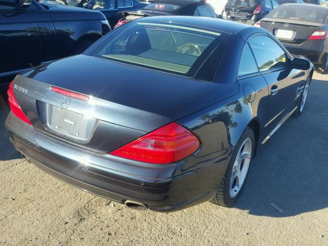 WDBSK75F35F107104 - 2005 MERCEDES-BENZ SL 500 BLUE photo 4