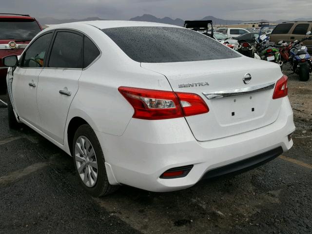 3N1AB7AP8GY213350 - 2016 NISSAN SENTRA S WHITE photo 3