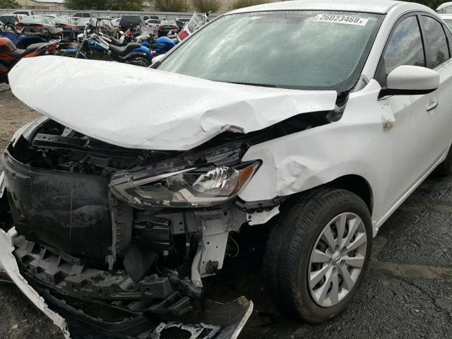 3N1AB7AP8GY213350 - 2016 NISSAN SENTRA S WHITE photo 9