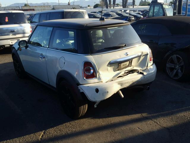 WMWSU3C51DT691305 - 2013 MINI COOPER WHITE photo 3