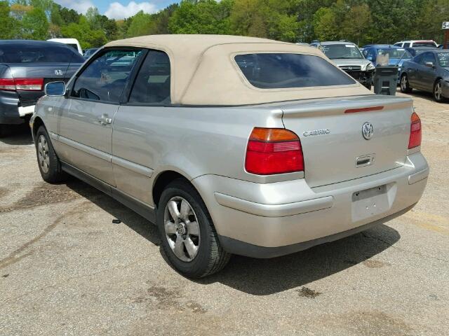 3VWDC21V41M815263 - 2001 VOLKSWAGEN CABRIO GLX 银色 照片 3