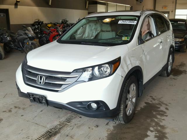 5J6RM3H79EL016888 - 2014 HONDA CR-V EXL WHITE photo 2