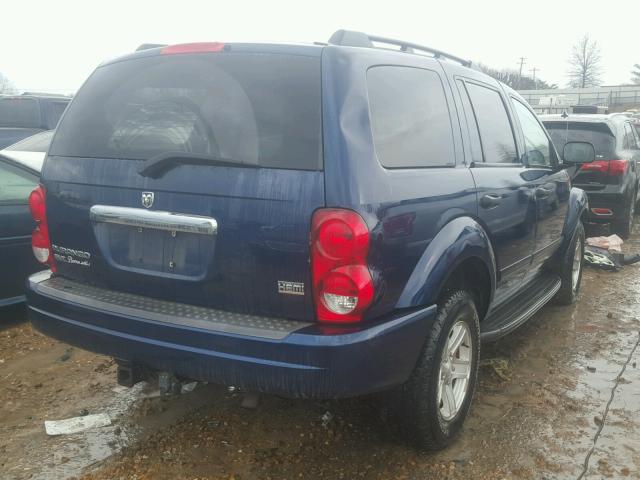 1D4HB48D24F196542 - 2004 DODGE DURANGO SL BLUE photo 4