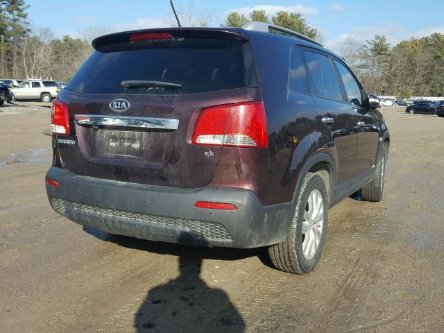 5XYKUDA16BG085807 - 2011 KIA SORENTO EX MAROON photo 9