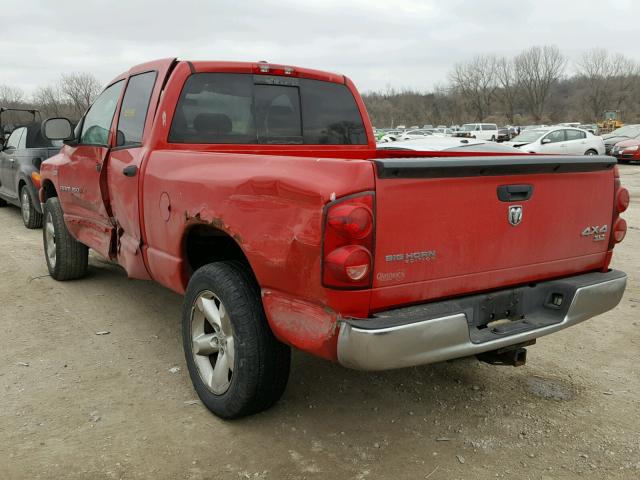 1D7HU18217S102687 - 2007 DODGE RAM 1500 S RED photo 3