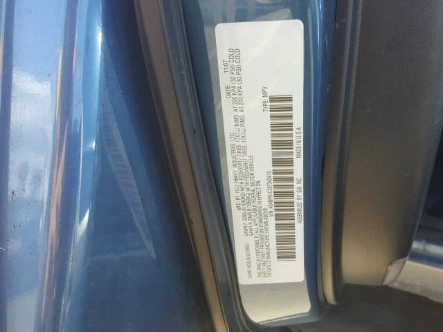 4S4BP61C287343410 - 2008 SUBARU OUTBACK 2. BLUE photo 10