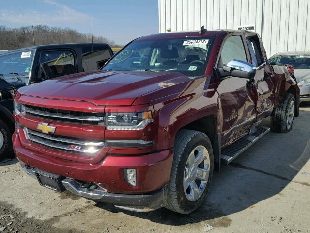 1GCVKSECXHZ141857 - 2017 CHEVROLET SILVERADO MAROON photo 2