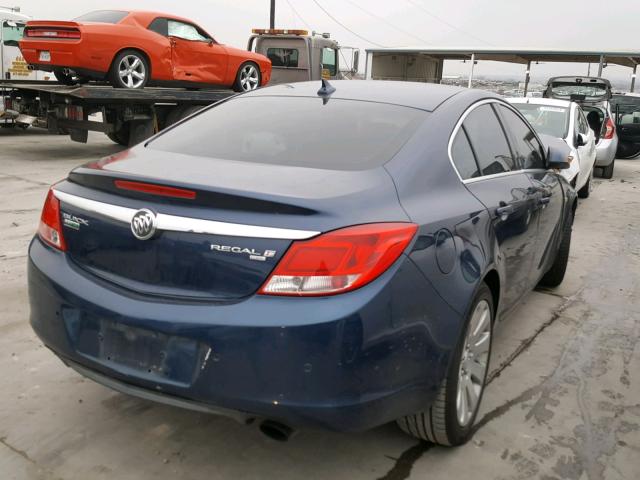 W04GZ5GV9B1060305 - 2011 BUICK REGAL CXL BLUE photo 4