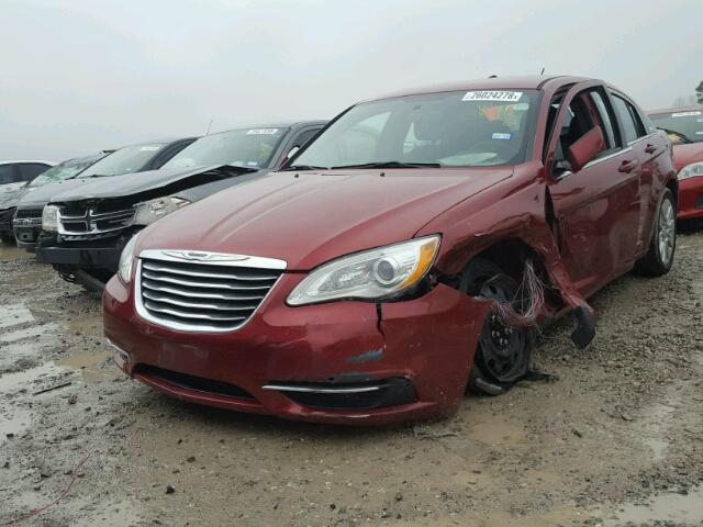 1C3CCBAB2EN208203 - 2014 CHRYSLER 200 LX MAROON photo 2