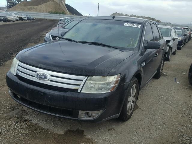 1FAHP24W78G181678 - 2008 FORD TAURUS SEL BLACK photo 2