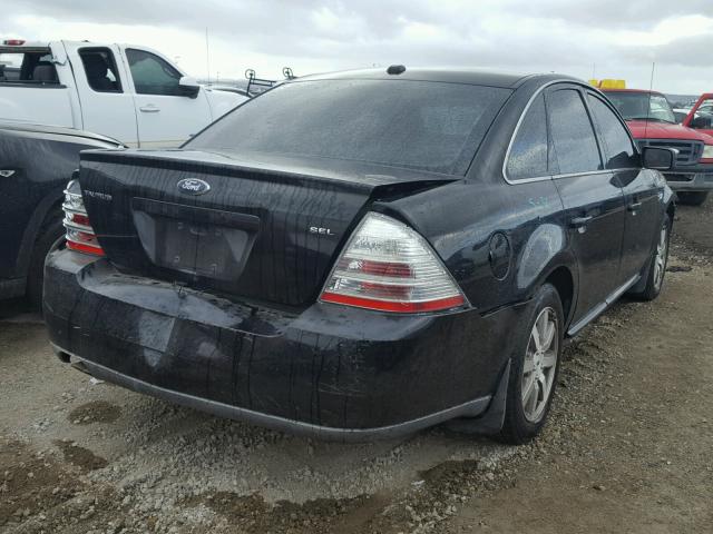 1FAHP24W78G181678 - 2008 FORD TAURUS SEL BLACK photo 4